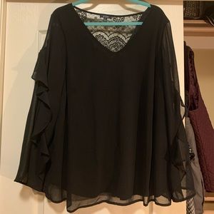 Black Blouse with Lace